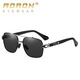 Aoron aoaon roron aoron roaon Neue Männer und Frauen modische polarisierte Sonnenbrille Retro Metal Sun Protection Sonnenbrille Trendy Decorative Sonnenbrille Erwachsener Sonnenschirm A695 Schwarzes Gold Frames Black Grey Blatt wie in dem detaillierten Seitengröße gezeigt