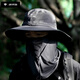 Tactical Bird Ice Halberd丨Real Ice Silk Mask Summer Outdoor Sun Protection Hat Men's Climbing Big Head Fishing Neck Protector Fisherman Hat