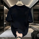 Kurashi Ichiki 2025 Neue trendige Marke Rundes Hals kurzärmeliges T-Shirt für Männer Sommer Trendy Lose Casual Creative Drucken halbärmelte Top Black XL