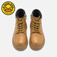 G.Duckkids Top -Layer Cowhide kleine gelbe Stiefel Jungen Stiefel Frühling und Herbst Neue britische Stiefel Herbst- und Winter Kurzstiefel Mädchen und Kinder Martin Boots Yellow 27
