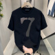 Romon Men's American Fashion Handsome Seda de seda de seda de altura corta Diseño de marca de moda para hombres Top 1506-1-TM6771 L BLACK L Recomendado 120-140Jin [Jin iguala 0.5 kg]