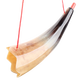 CLCEY Natural Cow Cuerno Blowing Instrumento musical Presentado con artesanía para niños Propiedades de silbato National Singer Horn Vacada de vaca Pequeño Arco exterior de 16-19 cm