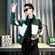 Jason's Jacket Men's Autumn and Winter Cotton Thickened 2025 New Trendy Versatile Tops Men's Color Blocked Autumn Clothes J209 Green (Regular Class) L (110-130Jin Jin equals 0.5 kg)