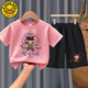 G.Duck Kids Little Yellow Yellow Duck Lummer's Commit's Pure Cotton New Style Мужчины и женские детские малышки Nezha с короткими рукавами.