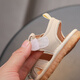 Jingqi (JOYNCLEON) baby sandals and shoes for 1 to 3 years old summer new baby girls shoes soft sole non-slip breathable indoor shoes beige 13.5 cm inside length