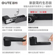 GUTE Door Lock Mute Minimalist Indoor Bedroom Door Modern Simple Wood Door Magnetic Suction Italian Household Lock Door Handle 9708 Matte Black + 3 Pieces Casement Hinge + Door Suction