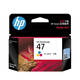 Huaping HP Printing Officiel Original 47 Black Ink Cartridge Color Ink Cartridge convient au bureau 4926 4826 DJ4825 4828 4829 4877 Imprimante 47 Black Ink Cartridge [1300 pages, 5% de calcul de la couverture] uniquement adapté