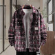 Veste en jean gtyuwvg pour garçons 2025 printemps et automne de la chemise adolescente nouveau style junior et lycée de mode masculine Top 16819 Black Letters XL (115-130jin [Jin est égal à environ 0,5 kg]))