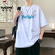 啄木鸟青少年短袖t恤男孩12-15岁初中学生纯棉上衣服13潮流帅气大童夏装 693米色 XL 115-130斤