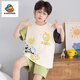 G.Duckkids Little Milk Dragon Kinderpyjamas Junge kurzärmelige reine Baumwolle Sommer Dünne Jungen Cartoon mittelgroße Kinderklimaanlagen-Kleidungsstückset [reine Baumwolle] 690 Kapibala 165 cm
