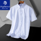 PYRHVI pure cotton men's short-sleeved anti-wrinkle shirt summer middle-aged and young business casual solid color formal breathable shirt men DX6624 38