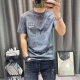 荣西图（RONGXITU）夏季男士短袖T恤网红潮流修身衫 629-829灰色 M