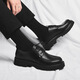 Red Dragonfly (rote Libelle) Lederschuhe für Männer Britisch -Stil Neues schwarzes Männer lässiges Big Head Derby dicker Sohle hoher und niedriger Top Martin Stiefel Schwarz 6625 41 Standard Lederschuhgröße