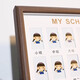 Oliven Campus Zeit Fotorahmen Kinderwachstumsaufzeichnungen Baby Memorial 1 Zoll Dokument Foto Album Fotobuch Tabelle Solid Wood Rekord kleiner Klasse Mädchen und Jungen - Square 18 Walnussfarbe