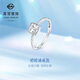 Caibai Jewelry Platinum Ring Pt950 Fashionable Light Luxury Threaded Square Crushed Ice Ring Ring Price BJ Platinum Ring About 3.01g