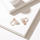 Trendy Acer embellished pearl 18K gold earrings for women rose gold earrings as a birthday gift for girlfriend, one pair