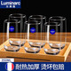 The cat is used for the household glass of French bow and arrow heat-resistant transparent water cup brewing tea cup drinking water cup entertaining green tea cup milk cup LB short 6 pack 200ml-13791