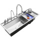 
Wenshiou Intelligent Purification Sink Ultrasonic Dishwashing Kitchen Integrated Fully Automatic Vegetable Washing Machine Stainless Steel Brushed Stainless Steel