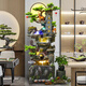 
Waterscape and rockery flowing water fountain living room entrance office Fengshui wheel landscape decoration ornament fish tank water truck 9923 small height 108CM