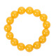 Fat Donglai's same style yellow beeswax bracelet second generation chicken fat amber Buddha beads single circle men's and women's bracelet fashion bracelet 10MM beeswax bracelet-19 pieces