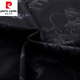 皮尔卡丹（pierre cardin）丝光棉圆领短袖T恤男士印花冰丝半袖上衣服高端薄款潮流男装汗衫 759龙年限定【黑色】 M 165/ 建议90-110斤