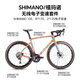 Girdercycle Glad Carbon Faser-Straßenrad Shimano105 R7170 Elektrische Transformation umfassende 24-Geschwindigkeits-Komfort-Rennspenne handbemalte schwarze Grau 24 Geschwindigkeit (448 mm)