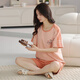 Langsha 2025 Pure Summer Pajamas Pajamas Pajamas Pajamas Palotos de manga corta Conjunto de ropa para el hogar cómoda e informal