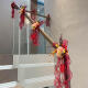 Decoración de la sala de bodas Yusenyi Decoración de la sala de bodas Conjunto del hombre Man suministros de boda de interior Flor de boda B3891 Big Red Pearlescent Seda de seda de hielo 4 metros
