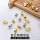 DL 1998 Fat Donglai same style platinum buckle head 18K yellow l gold melon seeds non-fading non-allergenic pendant accessories buckle diyAu750 gold melon seed buckle small size