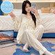 
Hanrui Yunduo cotton with breast pad pajamas for women plus size 220 Jin [Jin equals 0.5 kg] can wearable M5XL C897# 190 3XL