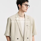 Earl Dowle Chaqueta de traje de manga corta para hombres [tensa tejido fijo de lana de acetato] 25 Summer Single traje de un solo traje C521289 Bosque M.