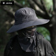 Tactical Bird Ice Halberd丨Real Ice Silk Mask Summer Outdoor Sun Protection Hat Men's Climbing Big Head Fishing Neck Protector Fisherman Hat