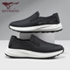 Sept loups Chaussures pour hommes pour l'été en maille en maille volante Chime Casual Walking Chaussures pour hommes 2025 Nouveaux chaussures de tissu de pédale de tête légères Chaussures de sport noir 9923 41