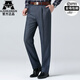 AJGNEAMAIN Luz italiana Pantalones de lujo para hombres Spring y verano Nuevo estilo Free Iron Legjueño Casual Dad Autfit de trabajo para hombres Pantalones Men 9887 Gris [Versión suelta plisada] 29 Circunción de cintura 2 pies 2 2 pies 2