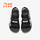 ANTA children's sandals, men's and women's shoes, 2025 summer new summer Velcro children's open-toe arch beach shoes, boys, black/limestone-5 34