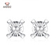 Aido Diamond pt950 platinum imitation diamond earrings, fashionable boutique platinum earrings, small earrings, versatile earrings, one pair, 2.6-2.8g