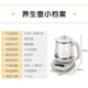 Bear Mini Health Pot Small One Person Tea Maker Constant Temperature Pot Flower Boiling Teapot Office Small Health Cup 0.8L Gift for Girlfriend Light Gray 0.8L 8 Large Stewing Functions YSH-A08U6
