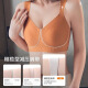 
Song Vanchey's big breasts show small underwear for women with breasts that are not sagging and upholding, no steel rings, summer thin soft support for women's bra, light military green + black XL [38/85BCD]