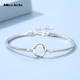 Miss JuJu pt950 platinum Möbius ring bracelet, fashionable platinum bracelet, weight 5.3-5.3g + blue silk gift box