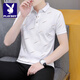 Playboy; T-shirt à manches courtes Playboy Summer Men 2025 Nouvelle jeunesse polyvalente décontractée Top Classic Thin Handsome Shirt Men Black Qy679 M 100-120Jin [Jin est égal à 0,5 kg]