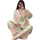 S.Sofeais Style mince pyjama à manches longues pour les femmes, doux big revers vêtements 12392 175 L