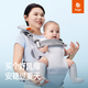 比威亚婴儿小风扇长续航宝宝背带腰凳配件户外降温遛娃神器usb充电 浅灰色