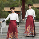 IMPRESSWIT男士马面裙2025汉服成人中国风刺绣衬衫金玉龙马面裙霸气两件套装 黑龙纹马面+上衣+护腕(9277) S