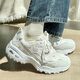 SKECHERS DLITES Series Strap Dad Shoes Sports Sports Sports White White Altura que aumenta los zapatos 896155 Silver 11979-WSL Spot 39