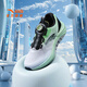 Anta children's sports shoes for boys' shoes 2025 spring and summer new mesh breathable knob button foot arch cushioning running shoes Anta white/new fluorescent ascites green/black-3 36
