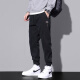 Jeep Spirit Pantalones casuales para hombres Pantalones de moda de moda de nuevo estilo de primavera y verano Pantalones largos versátiles versátiles para hombres 9859 Negro + 9859 Gray M