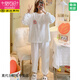 Modal Koralle Velvet Pyjamas Winterstil für Frauen plus Samt verdickte süße Mohua 2022 Neue Herbst- und Winterflanell-Heimkleidung 12401-sanmao Welpe. M (Empfohlen 80-100Jin [Jin ist 0,5 kg]))