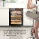 DBERLAN JC145 under kitchen counter embedded cigar cabinet red wine cabinet constant temperature wine cabinet beverage cabinet tea ice cream ice machine refrigerator cabinet home stainless steel door wine cabinet cigar cabinet combination 290L