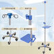 
Li Dakang [9276 people praised] Mobile infusion stand with wheel drip bracket thickened stainless steel infusion stand salt water receptacle bottle (customized 32-top stainless steel) + 4 hooks + handle