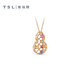 Xie Ruilin (TSL) TGOL starlight series 18K gold color sapphire gourd women's necklace clavicle chain 63580